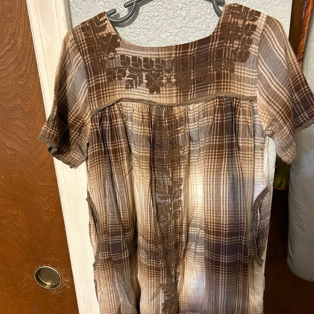 Girls 4T Ren + Rouge brown boutique dress